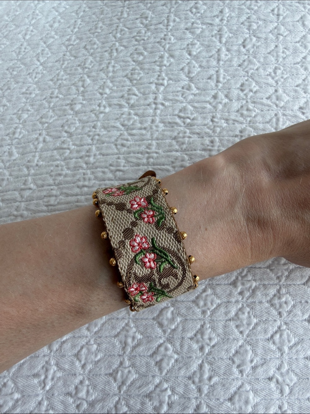 NWT Tory Burch Floral Monogram Bracelet